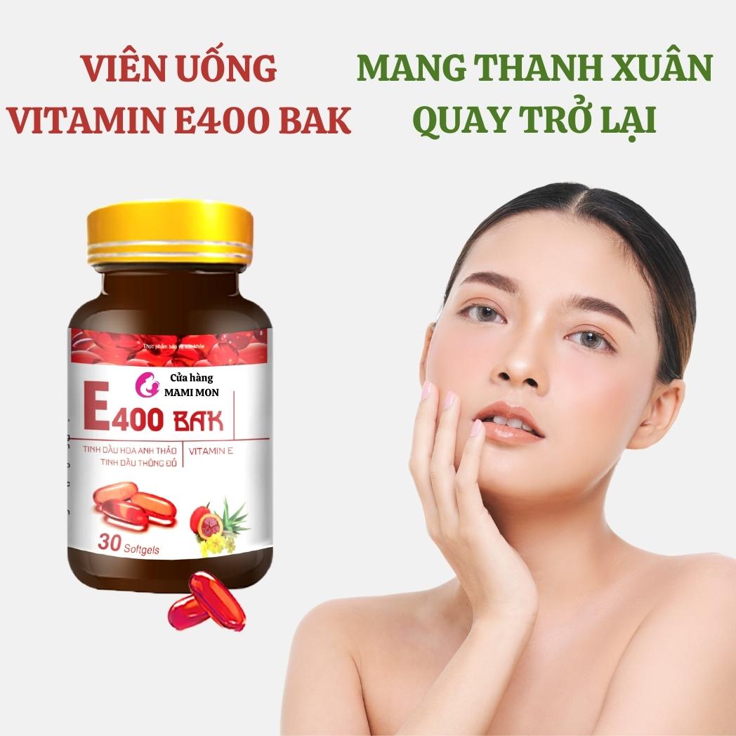 Vitamin E đỏ E400 BAK 400mg - Viên uống đẹp da vitamin e đỏ nga 400iu