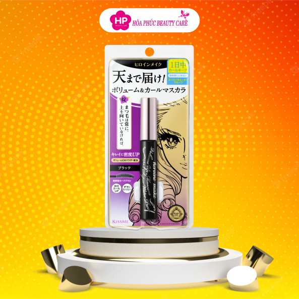 Mascara Chuốt Mi Dày Rậm Lông Mi, Không Lem Trôi Kissme Volum Super WP (6g)