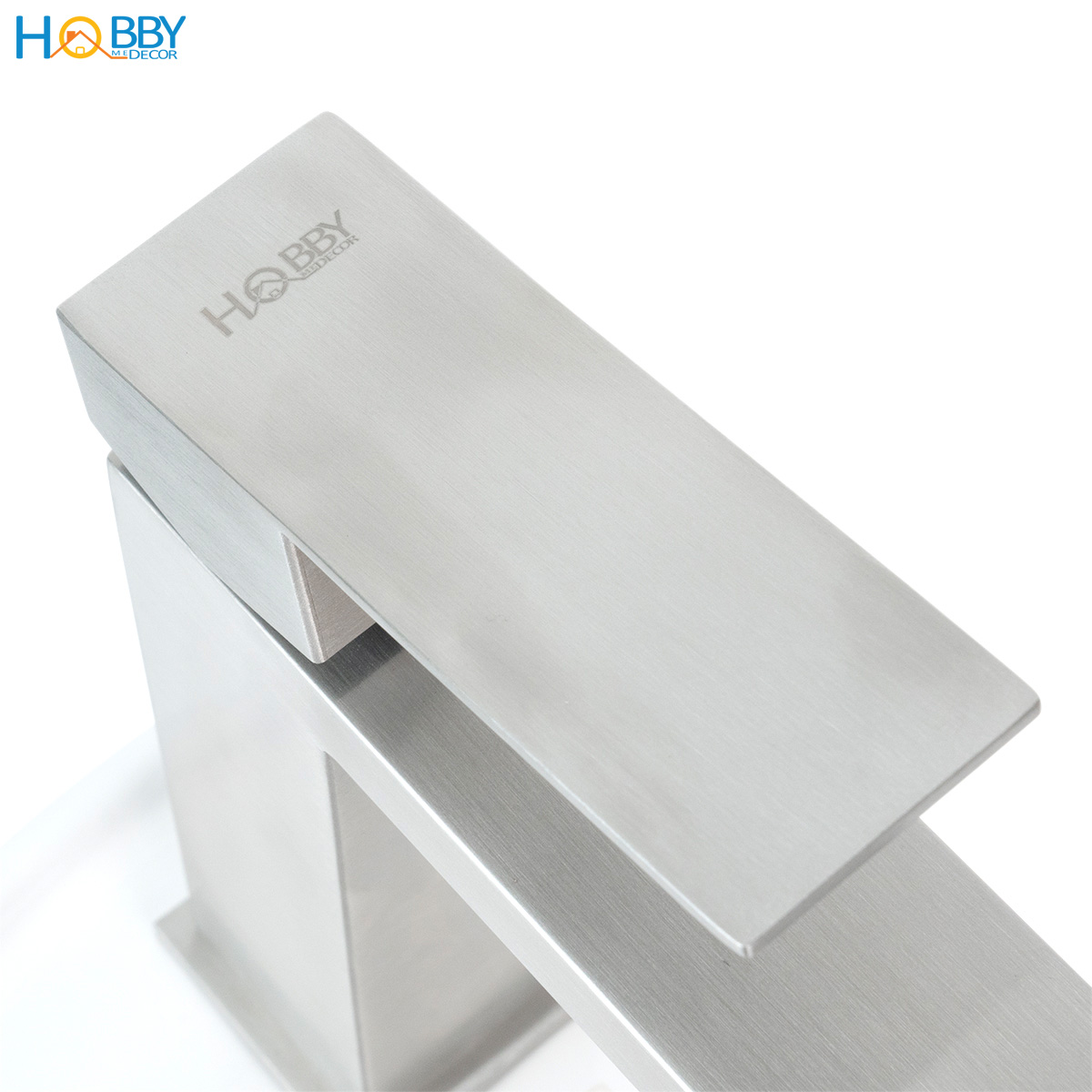 Vòi chậu lavabo rửa mặt nóng lạnh inox 304 mờ Hobby home decor VRM6