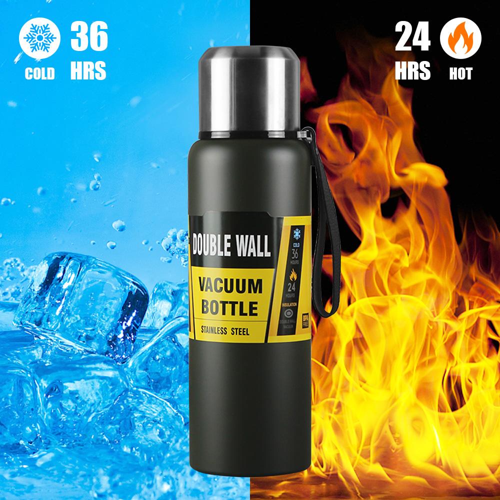 Bình Nước Thể Thao 2 Lớp Giữ Nhiệt Cao Thép Không Gỉ Dung Tích 500/750 / 1000Ml