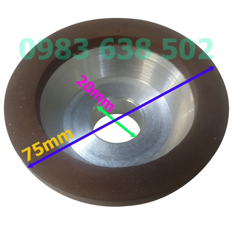 Chén mài 75x20 hạt kim cương nhân tạo