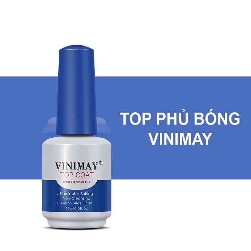 [Loại Rẻ Cho Học Viên] Bộ Vinimay Base Top Cứng Móng Kiềm Dầu, Top Loang Top Lỳ Top Bóng Top Kim Cương, Tạo Độ Bóng Cho Móng Chai 15ml Làm Nail