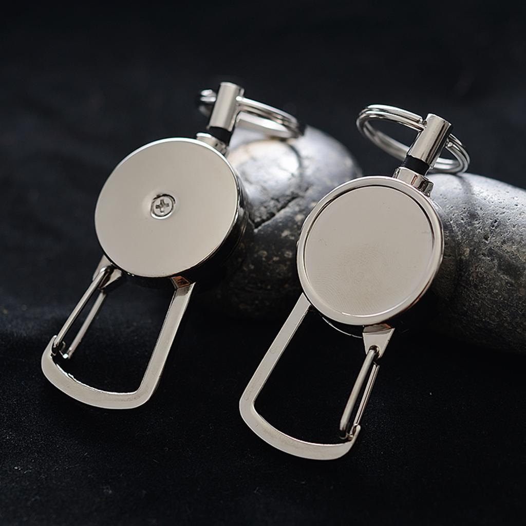 2x Heavy Duty Retractable  Carabiner  Telescopic Rope