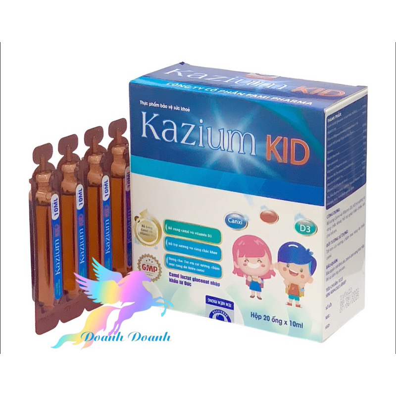 ￼Ống uống canxi Kazium Kid, hộp 20 ống x 10ml