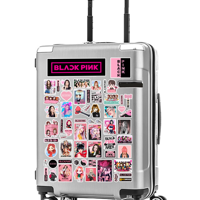 Sticker Dán Nón Bảo Hiểm , Dán Điện Thoại , Dán Laptop | Set 50 Hình Chủ Đề Black Pink