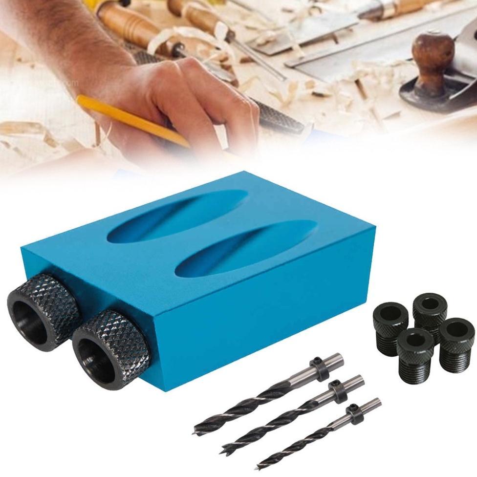 Bộ Cữ Khoan Chéo Mini - Cử Khoan Chéo Bỏ Túi Full Phụ Kiện Như Hình