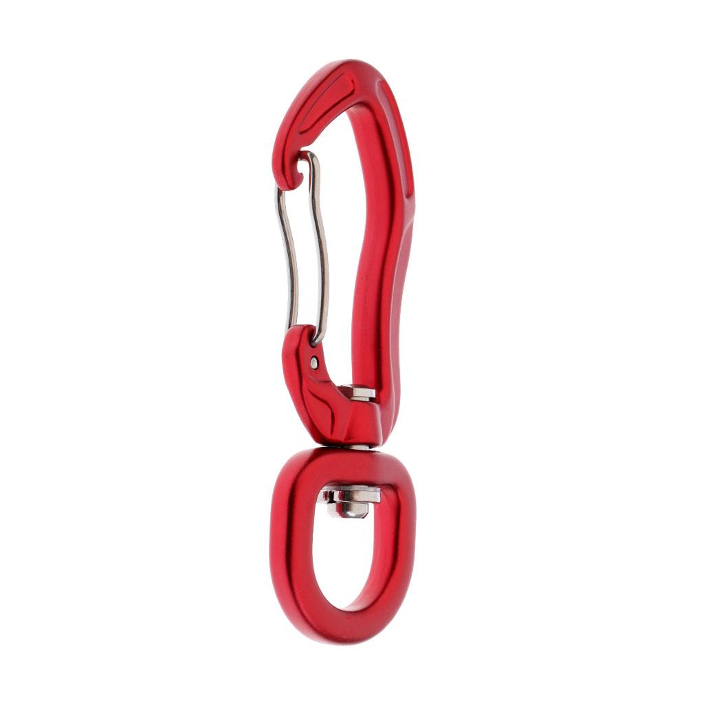400KG Multi-purpose Aluminum Swivel Eye Spring Snap Hook Quick Hook Carabiner Red