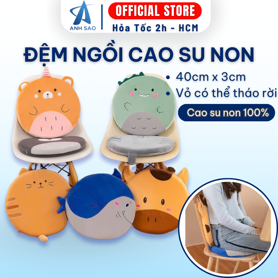 Đệm Lót Ghế Ngồi Cao Su Non Ánh Sao Êm Mềm Chống Ê Đệm Ngồi Bệt Miếng Lót Ngồi Decor Sofa Văn Phòng Nệm Lót Ghế