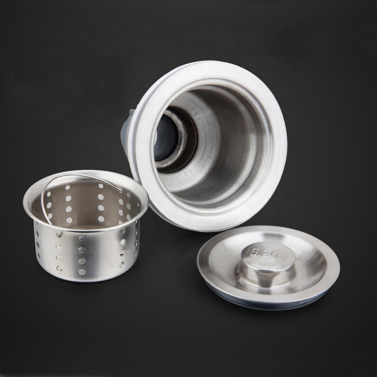 Cốc thu nước chậu rửa công nghiệp inox 304 - đường kính 110 mm