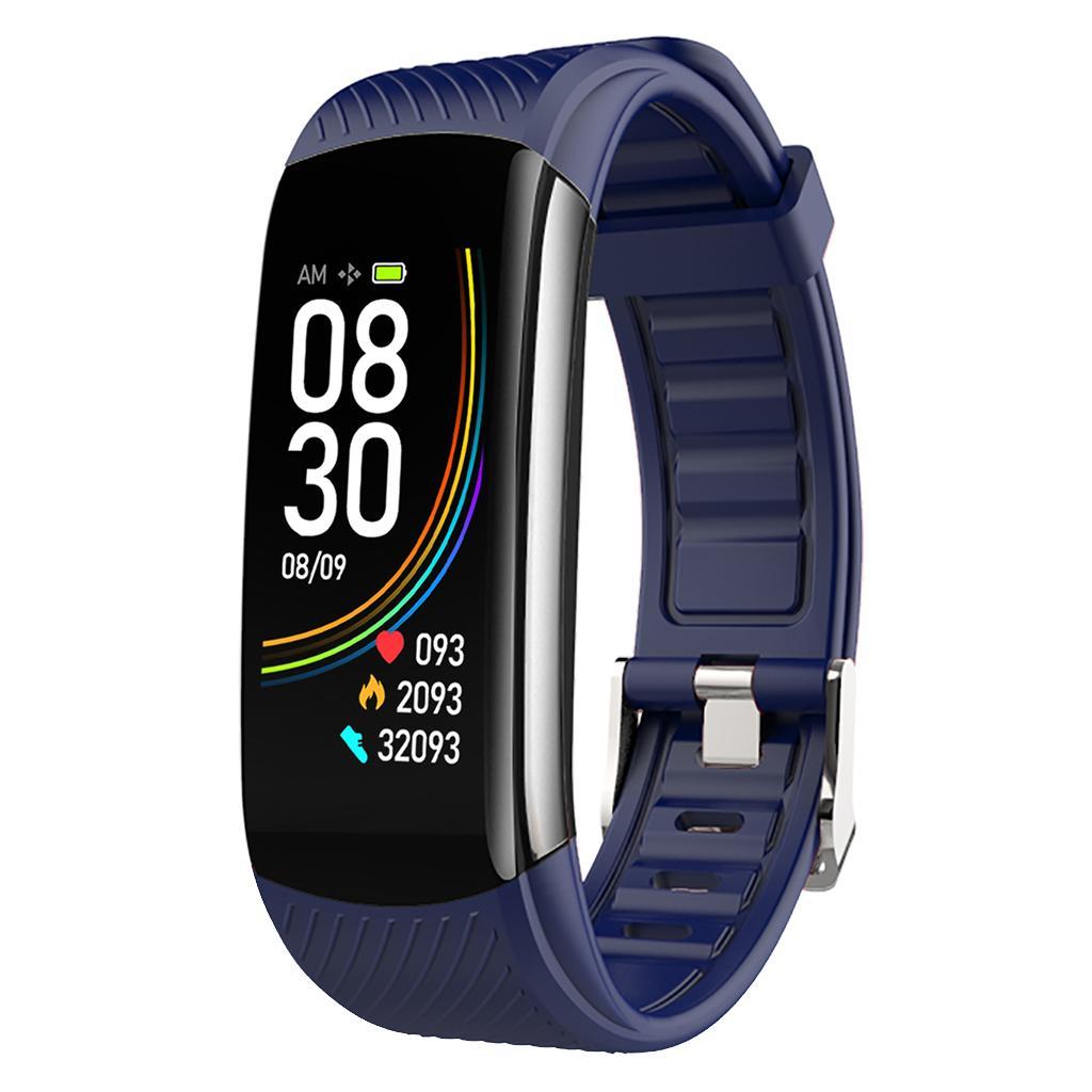 Smart Watch Body Temperature Pressure Monitor Blue