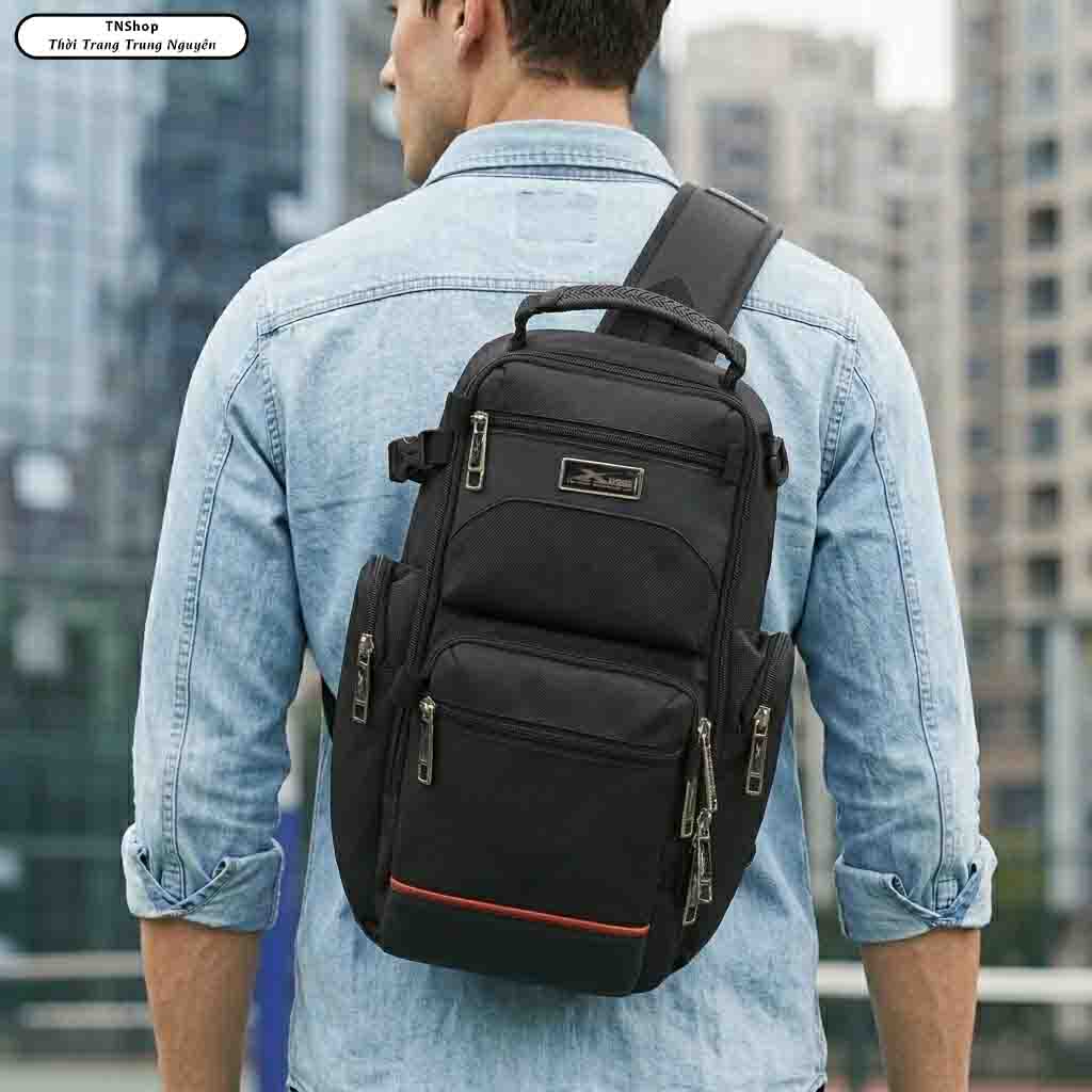 Túi Đeo Chéo Xbags Apex XB 9103 - Túi Bao Tử Thời Trang, Vải Chống Nước Cao Cấp, Nhiều Ngăn Tiện Lợi Đựng iPad, Phong Cách Cá Tính