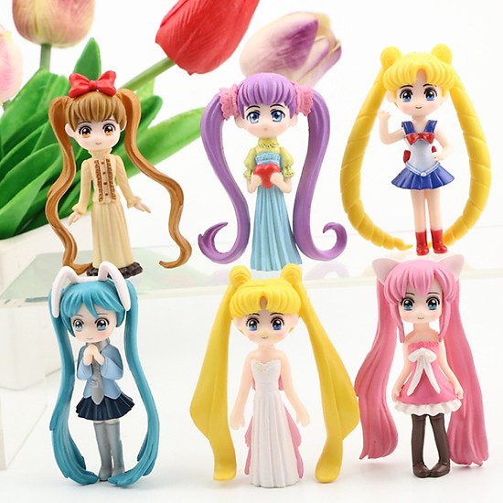 Sét 6 Mô Hình Thủy Thủ Mặt Trăng Sailor Moon