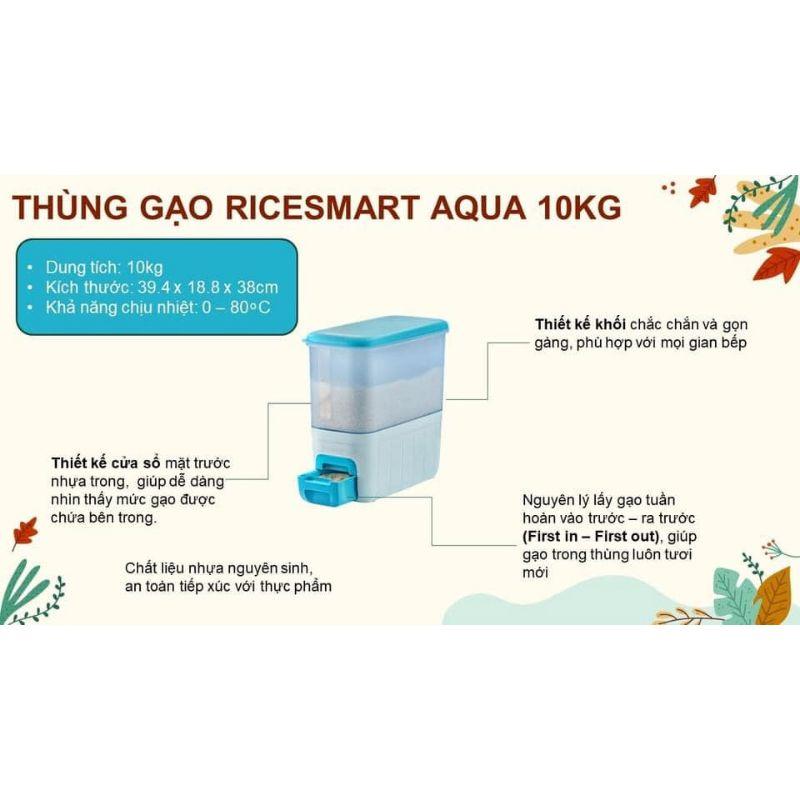 Thùng Gạo Rice Smart Aqua 10kg Tupperware