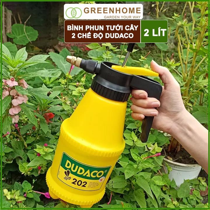 Bình tưới cây 2 lít Dudaco. Hàng chính hãng, Bền, Đẹp, 2 chế độ Phun tưới