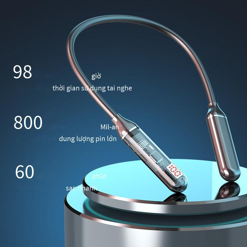 Đảm bảo chất lượng tai nghe bluetooth không dây đeo cổ có chức năng hiển thị kỹ thuật số tai nghe treo cổ âm thanh nổi thể thao nửa trong tai dung lượng lớn