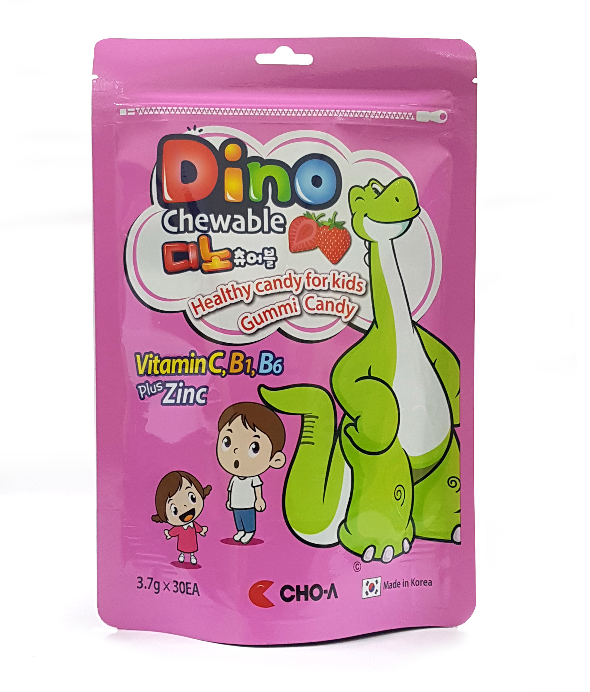 Kẹo Dẻo Vitamin Dino Chewable S Vị Dâu Tây Gói 30 Viên