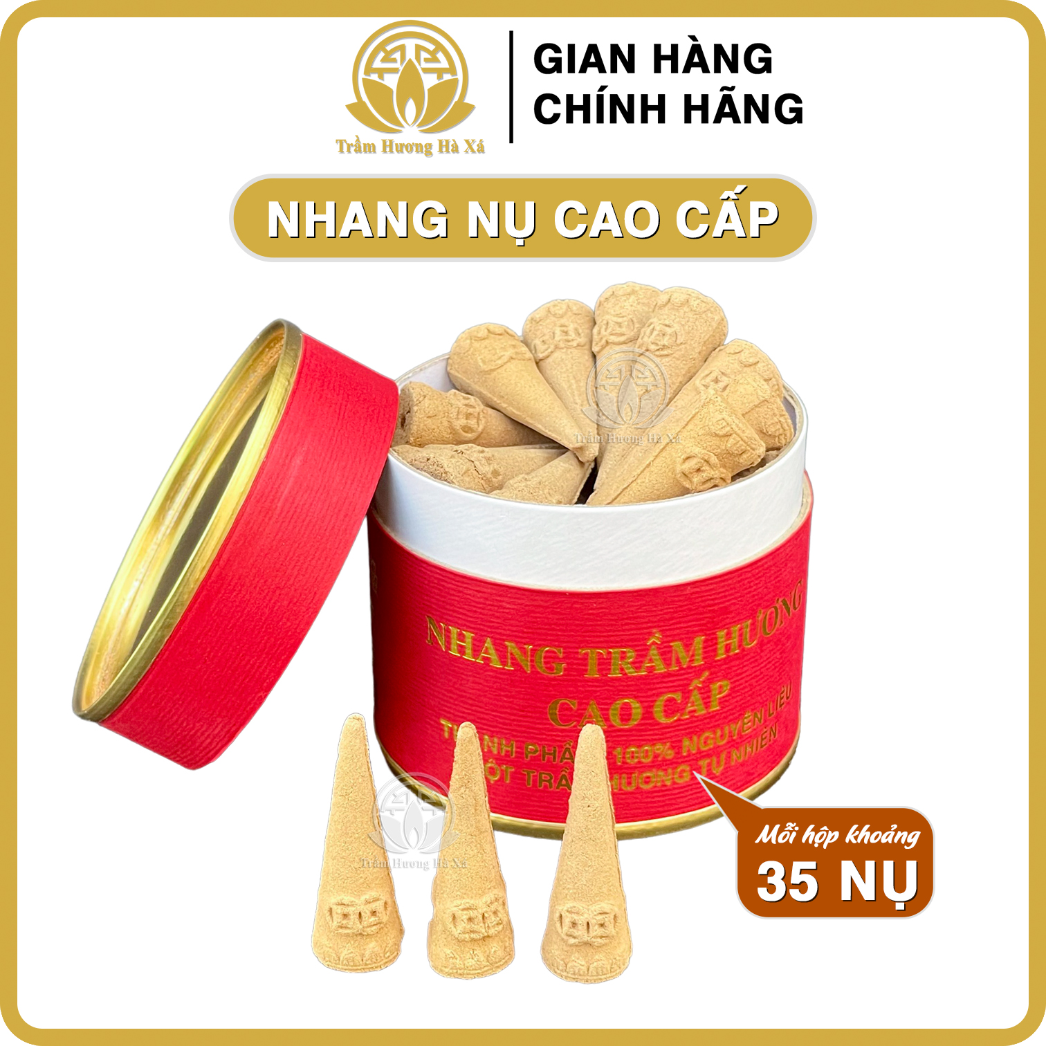 Nhang nụ trầm hương cao cấp đốt xông nhà tẩy uế HÀ XÁ đồ thờ cúng phong thủy, làm thơm không gian, an toàn sức khỏe