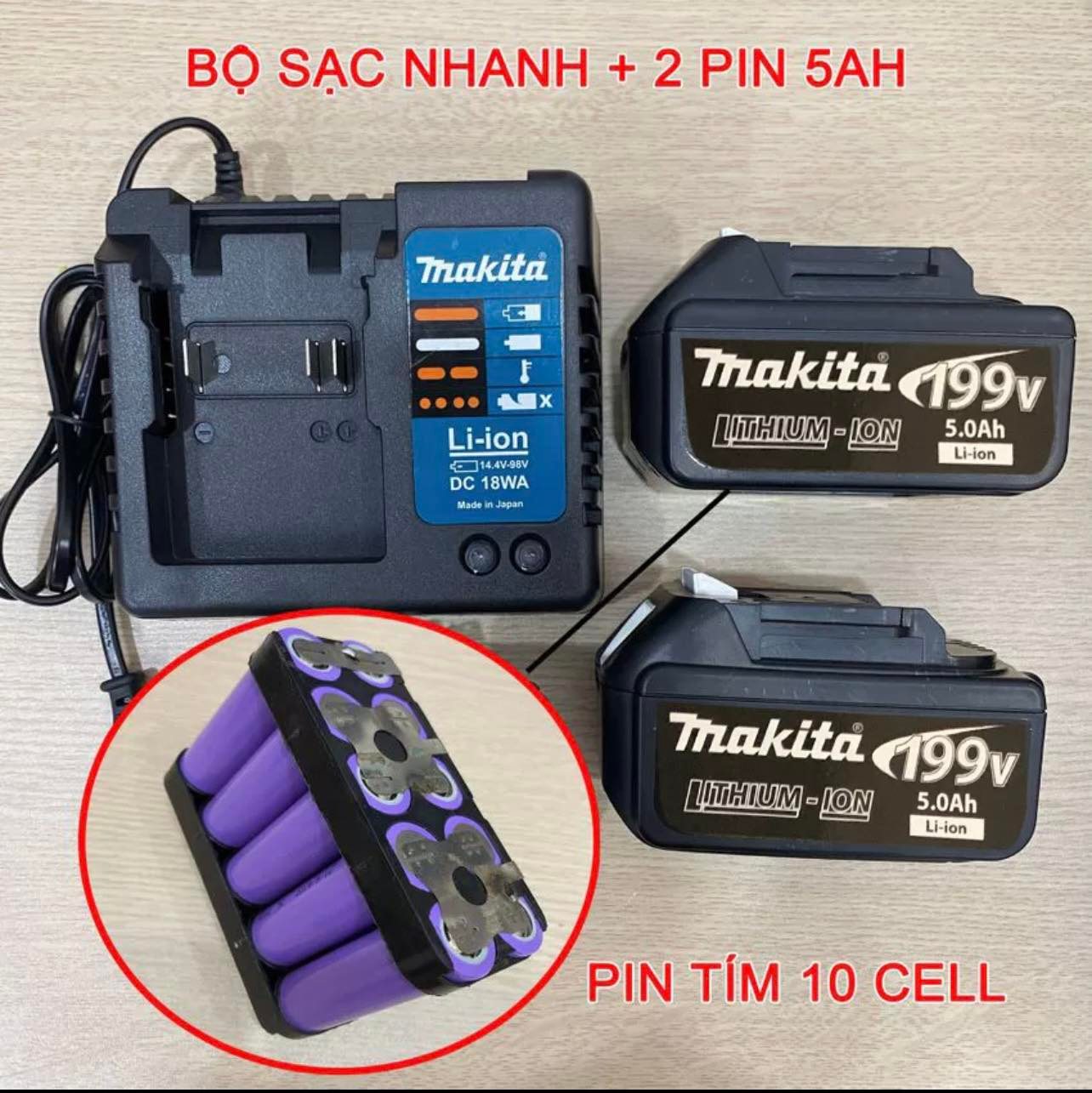 Máy siết bulong Makita 118V Lực siết 500N.m -máy khoan pin maki.ta - Máy xiết bu lông không chổi than cam kết vặn được ốc xe hơi