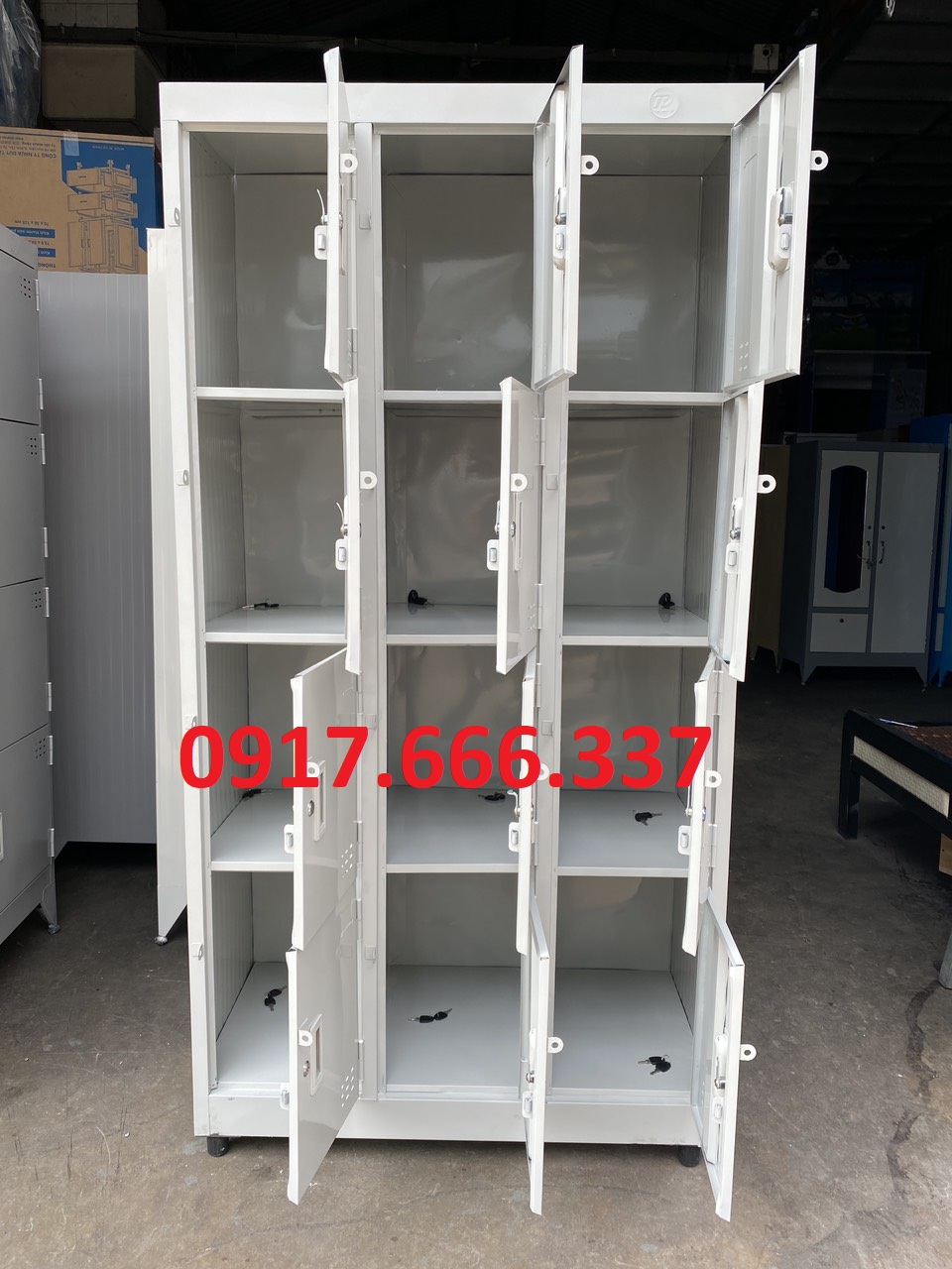 Tủ hồ sơ văn phòng locker 12 cửa sơn tĩnh điện cao cấp