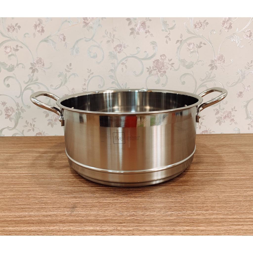 Xửng hấp inox 430 FiveStar Standard 2 quai không nắp ( 24cm / 26cm / 28cm / 30cm / 32cm ), tặng 1 vá canh