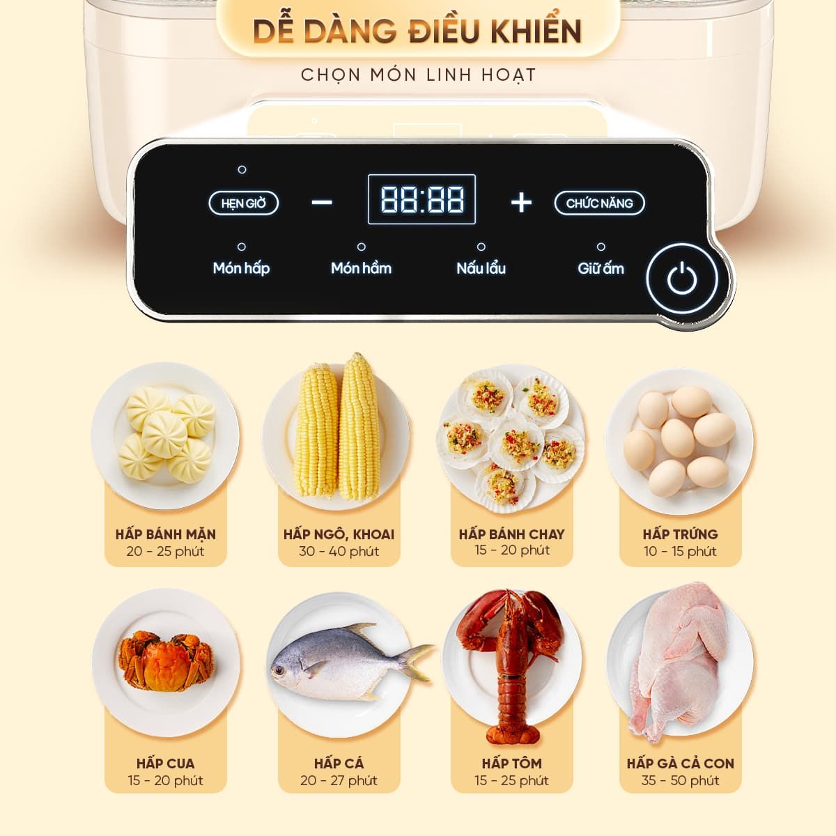 Nồi Lẩu Hấp Đa Năng 3in1 Masuto MSSteam - Vừa Lẩu, Vừa Hấp, Vừa Hầm, Công Suất 1500W, Dung Tích 14,5L, Hấp Gà Nguyên Con - Hàng chính hãng