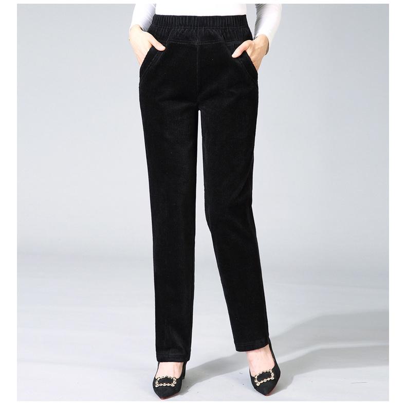 Quần Nhung cạp cao dáng baggy chất Nhung Lụa cao cấp