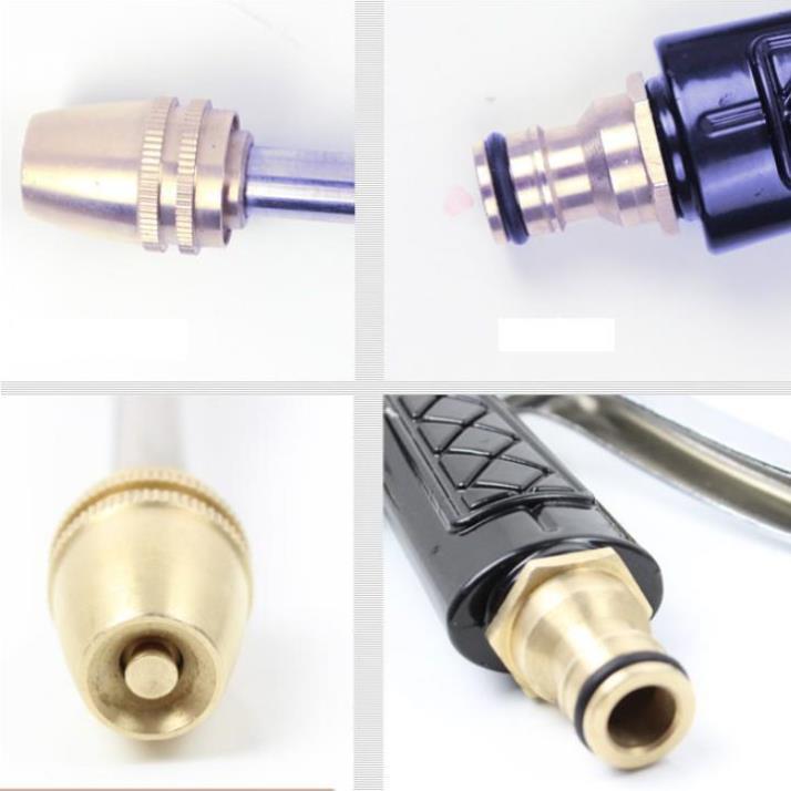 Bộ vòi xịt nước tưới cây đa năng 8 chế độ kèm dây tưới dạng lò xo co dãn 318814 loại 10m