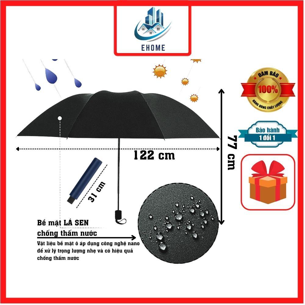 Ô đi mưa che nắng cầm tay cao cấp cỡ lớn gấp gọn đi đường loại to đẹp 10 nan thép xuất Nhật chắc chắn