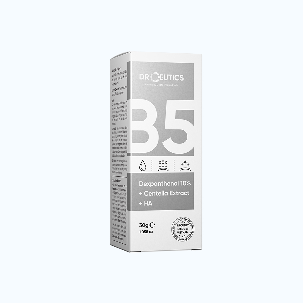 DrCeutics Serum Cấp Ẩm Hỗ Trợ Làm Dịu, Phục Hồi Da Depanthenol 10%+ Centella Extract+ HA (30g/Chai)