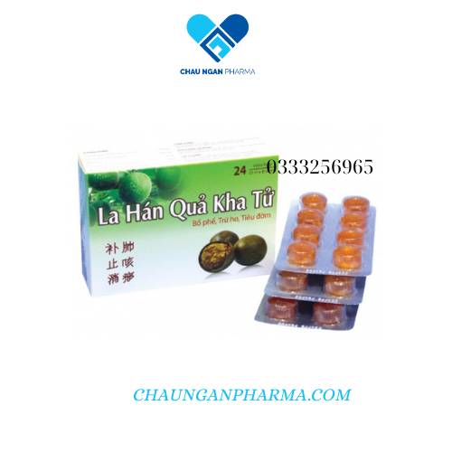 La Hán Quả Kha Tử bổ phế ,trừ ho, tiêu đờm hộp 24viên