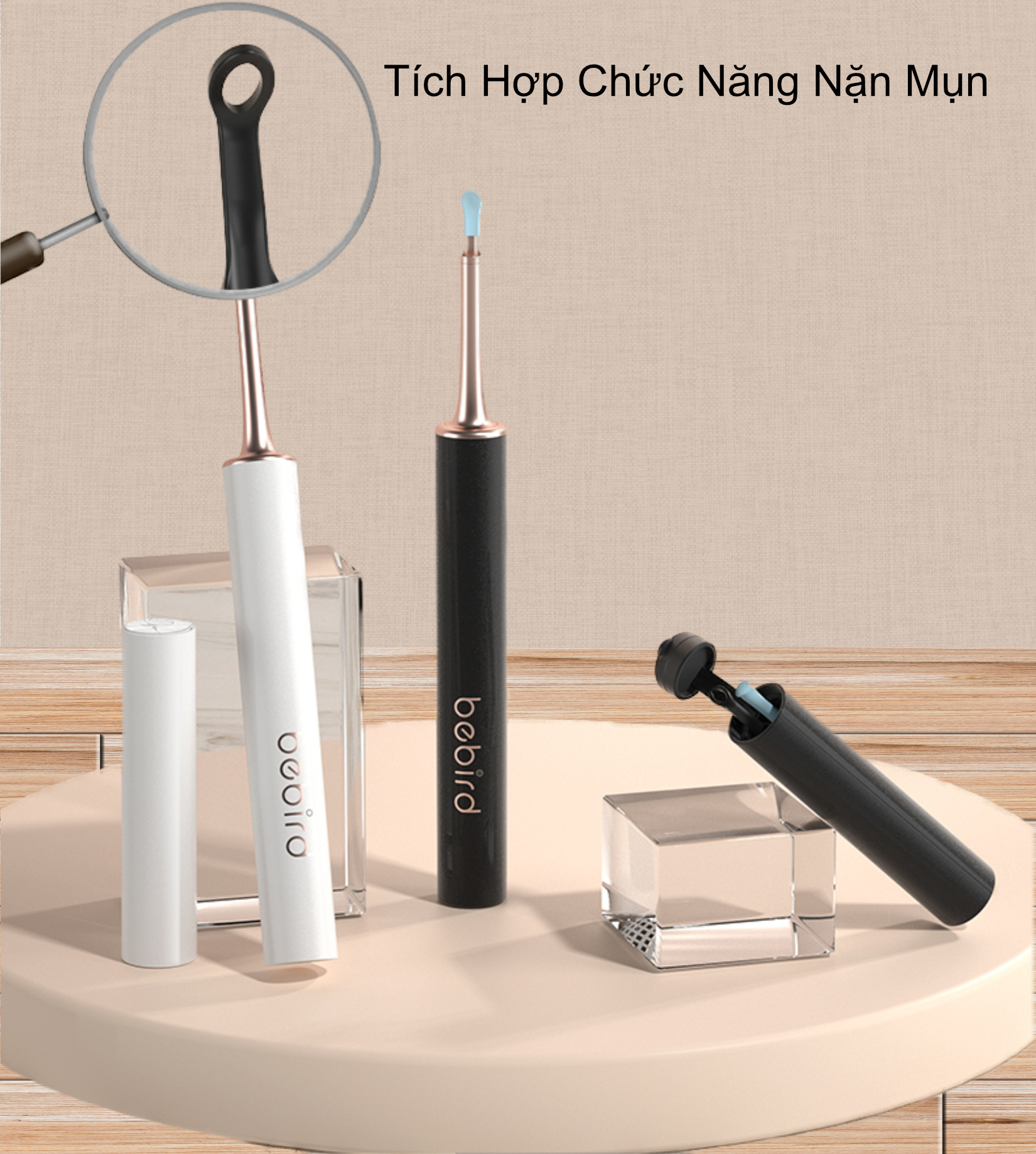 Ngoáy Tai Thông Minh Bebird T15 - Máy ngoáy tai kèm camera, phiên bản cải tiến với tính năng nặn mụn