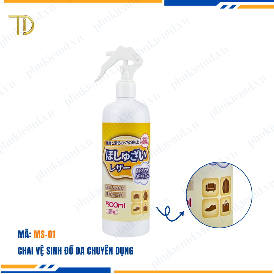 Dung dịch vệ sinh túi da, chai vệ sinh Sofa, chai vệ sinh nội thất bảo vệ da chống nấm mốc