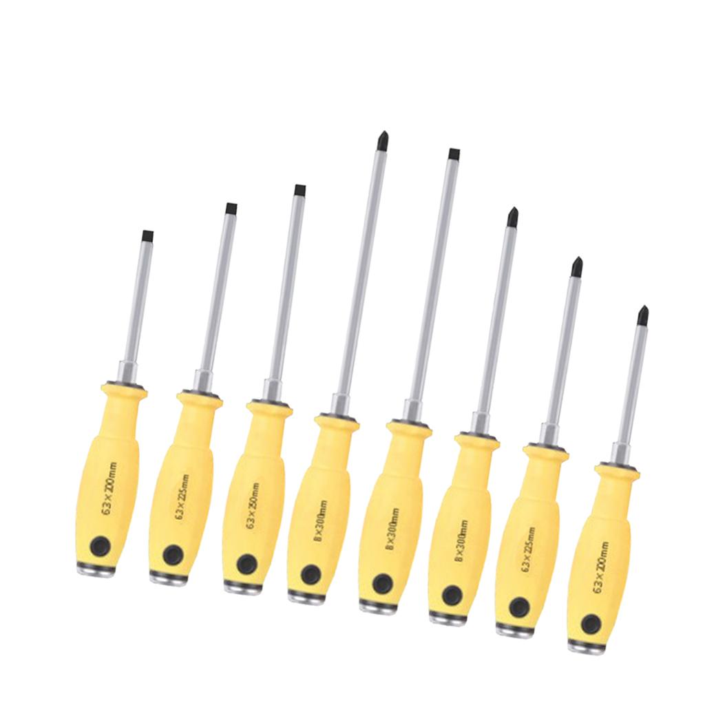 8Pcs Precision Magnetic Screwdrivers Set Hand Slotted Cross Screwdrivers Kit