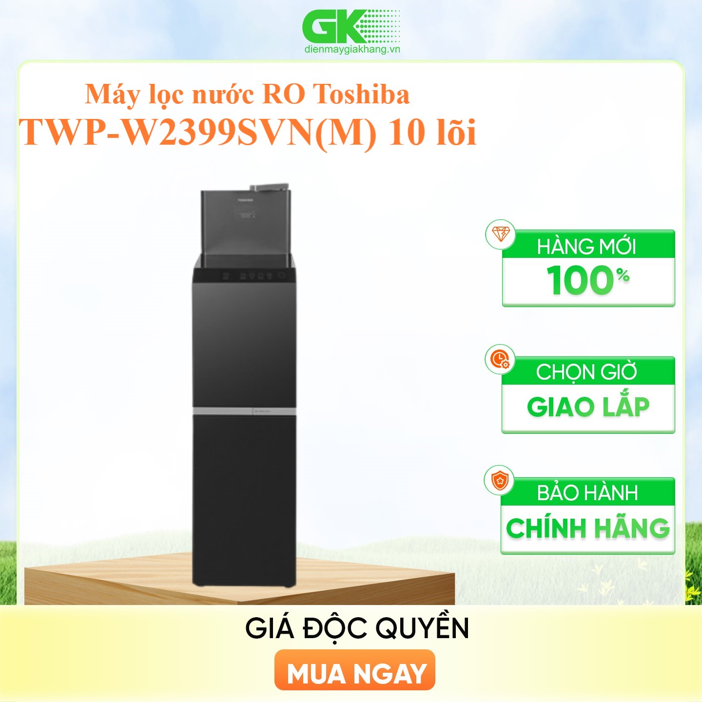 TWP-W2399SVN(M) - Máy lọc nước RO Toshiba TWP-W2399SVN(M) 10 lõi - Hàng Chính Hãng - Chỉ Giao HCM