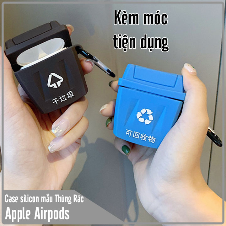 Case silicon cho tai nghe Airpods mẫu Thùng Rác