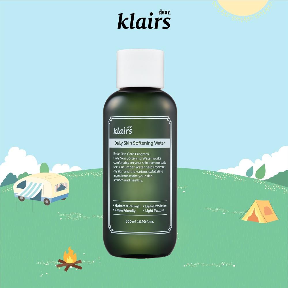 Nước hoa hồng Dear, Klairs Daily Skin Softening Water 500 ml