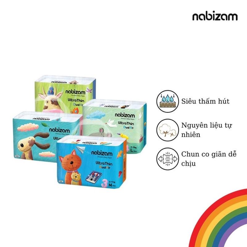 COMBO 4 GÓI -TÃ/BỈM NABIZAM ULTRA THIN SIÊU MỎNG THẤM HÚT CHO BÉ