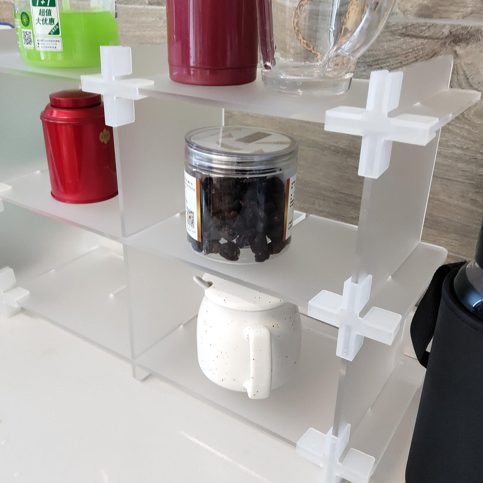 Acrylic Storage Rack Standing Shelf Bathroom Kitchen Storage Organization Matte