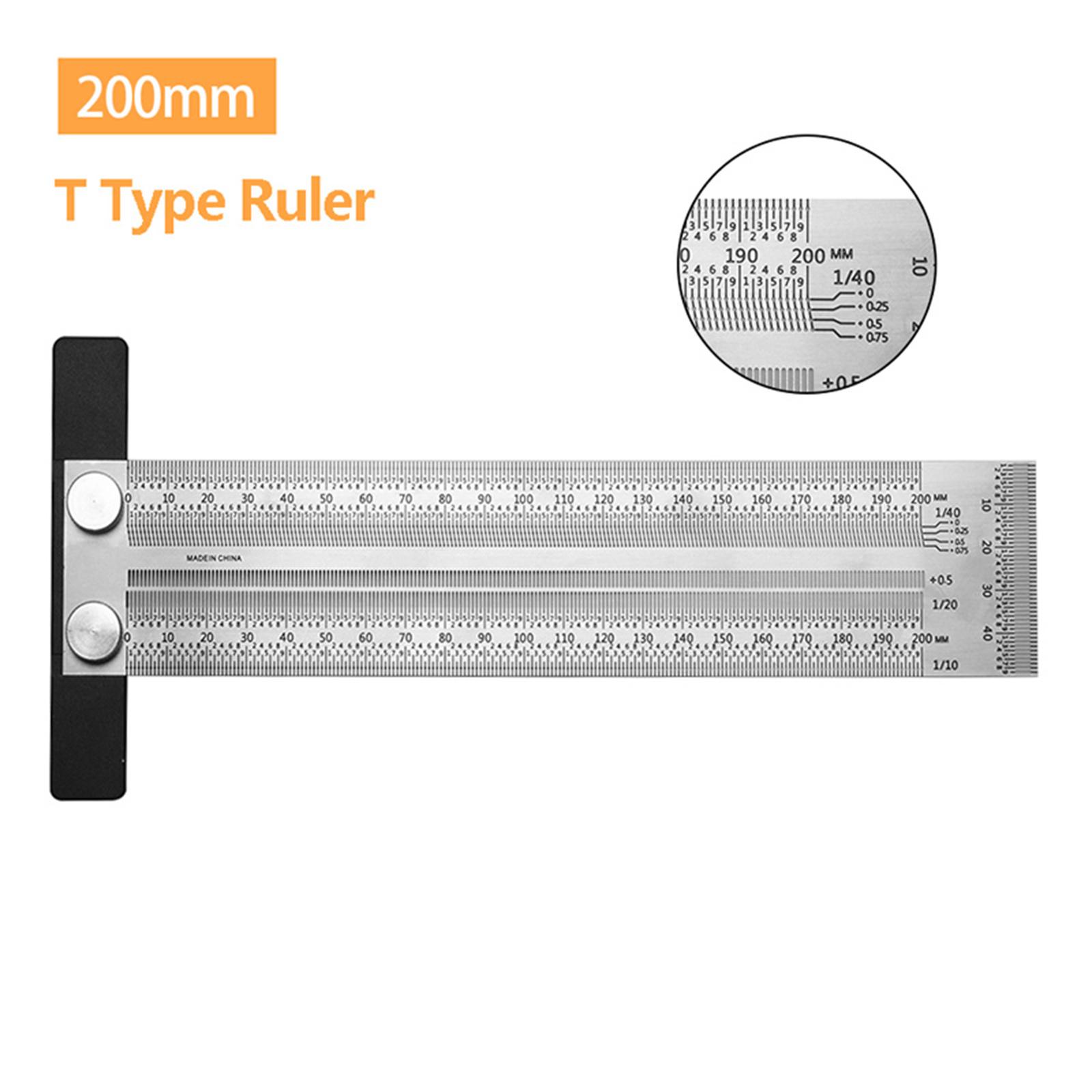 T Type Hole Scale Ruler Woodworking Scribing Mark Line Gauge Carpenter
