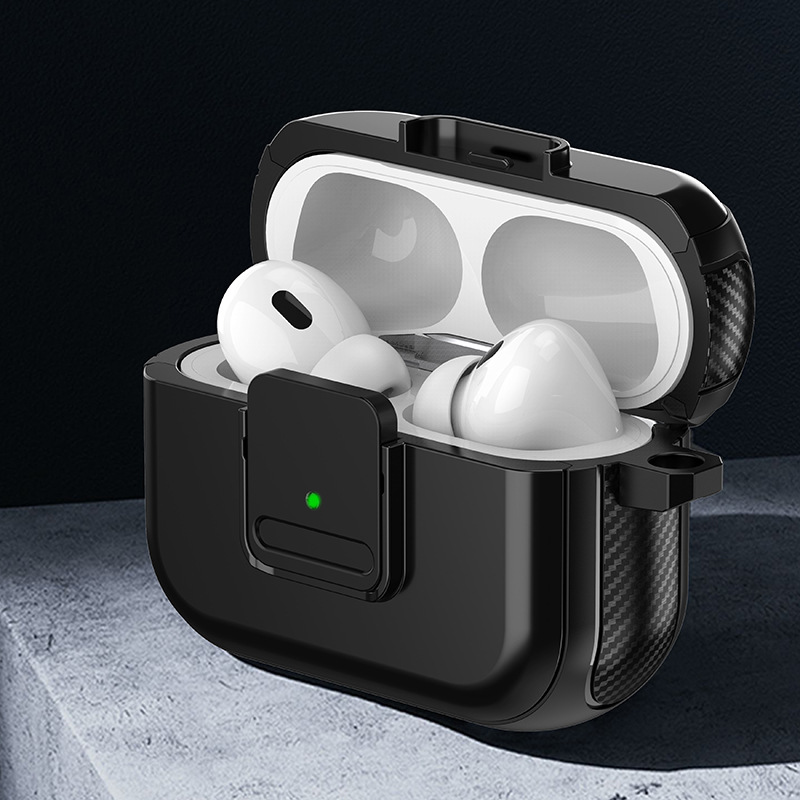 Bao Case Ốp Magnetic Slim Có Hỗ Trợ Sạc Từ Tính Khóa Chống Thất Lạc Rơi Tai Nghe cho Airpods Pro 2 - Hàng Chính Hãng