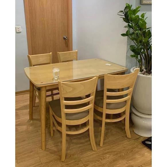 Bộ bàn ăn cabin tự nhiên 1m2 + 4 ghế cabin  Thương hiệu Nội Thất Bình Long