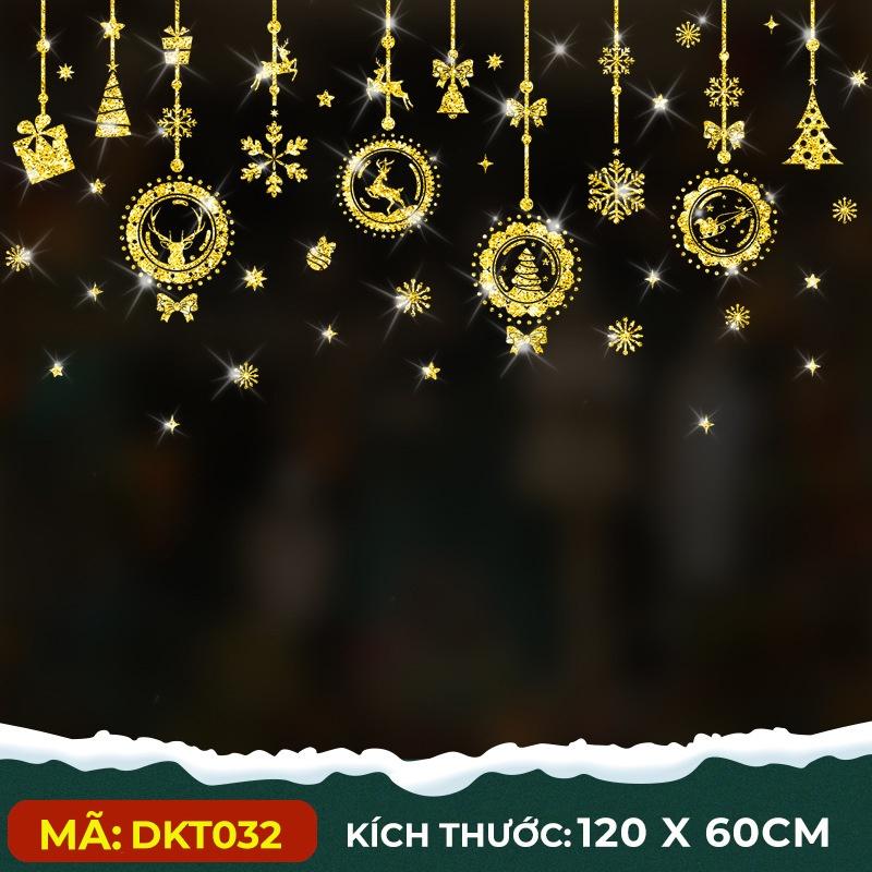 Decal trang trí noel giáng sinh mô hình thả trần nhiều mẫu