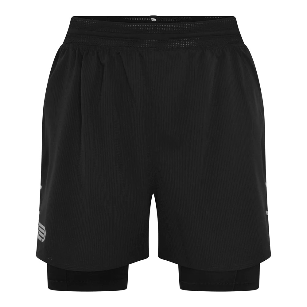 Quần Short Chạy Bộ Nam 2N1 4.5' Pressio - Men’s Run Elite 2N1 Short 4.5' - Black
