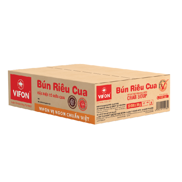 Thùng 30 Gói Bún Riêu Cua VIFON (80g x 30 gói)