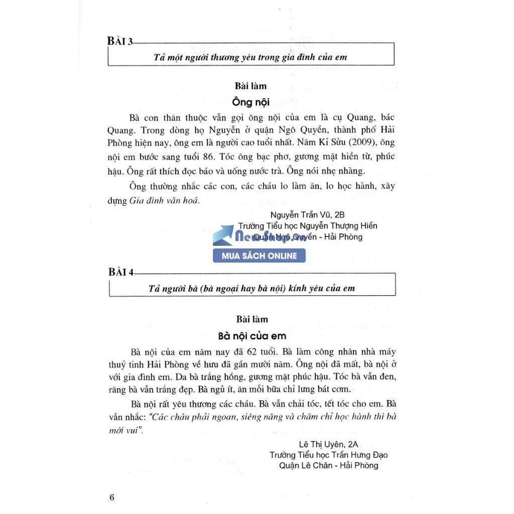 Sách - Những Bài Văn Miêu Tả Lớp 2 - Biên Soạn Theo Chương Trình GDPT Mới - Hồng Ân