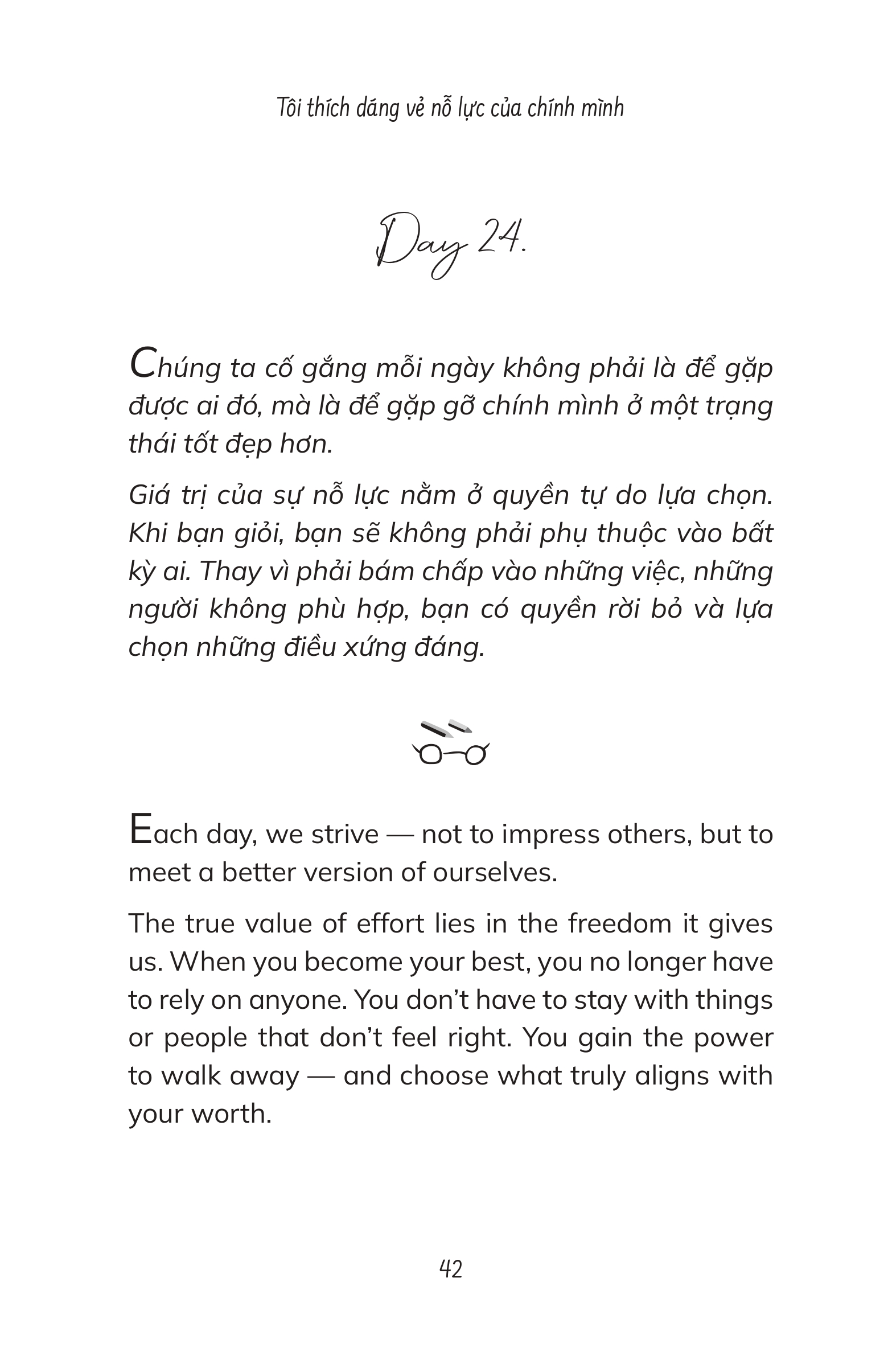 A Diary Of Silent Effort – Tôi Thích Dáng Vẻ Nỗ Lực Của Chính Mình - LiLy Trương  – Phiên Bản Song Ngữ Việt Anh