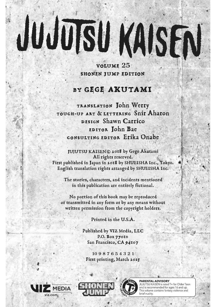 Sách ngoại văn: Jujutsu Kaisen 25 (English Edition)