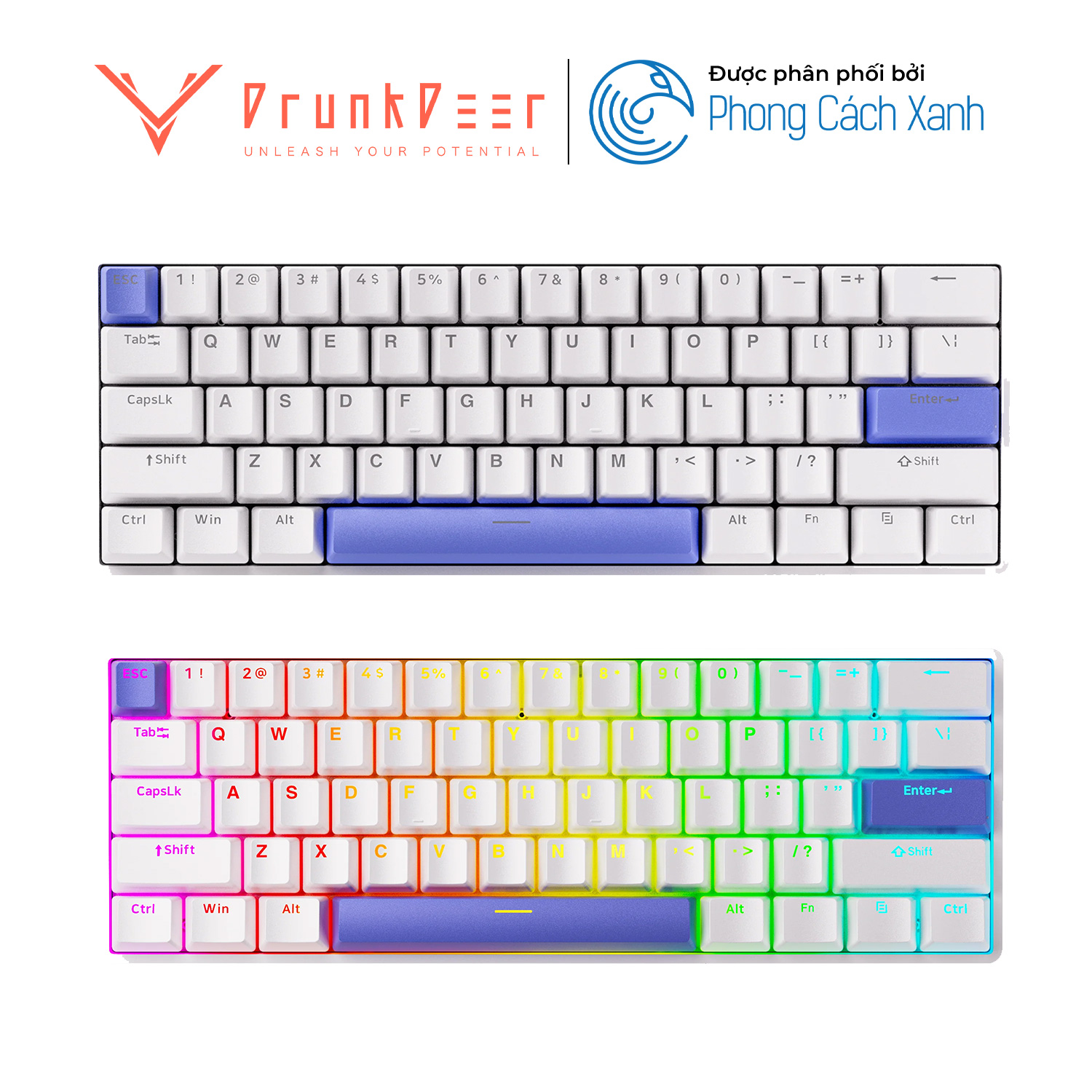 Bàn phím từ HE DrunkDeer G60 | Magnetic Switch - Rapid Trigger - Hàng Chính Hãng