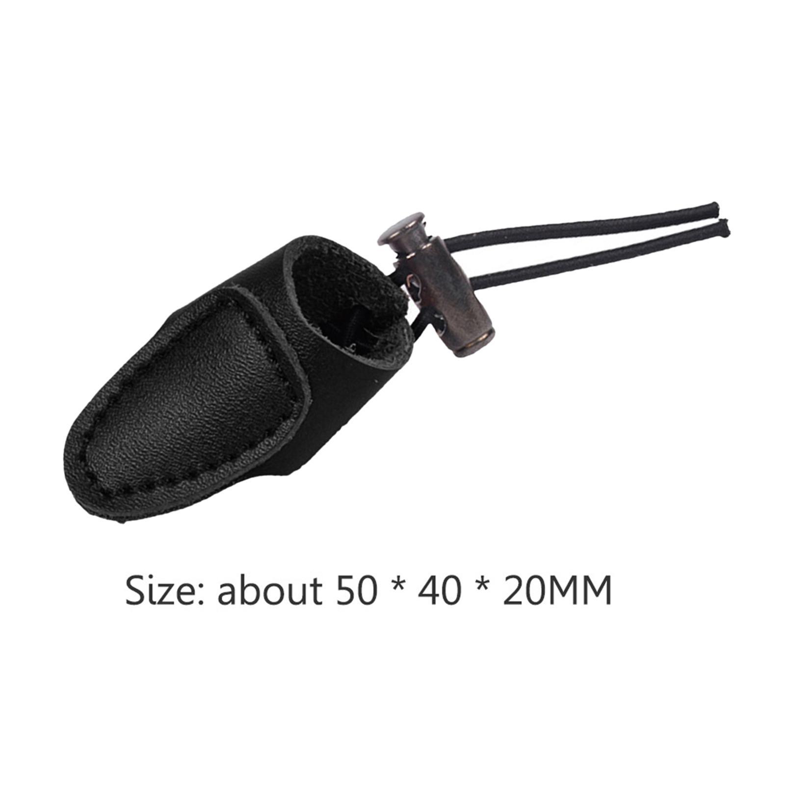 Archery Leather Finger Guard Longbow Recurve Bow Shooting Thumb Ring Protective Gear Outdoor Hunting Accessories