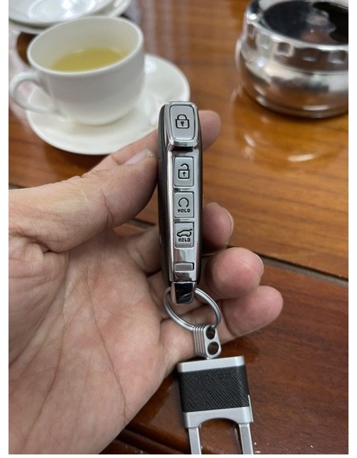 Bao Da Chìa Khóa Ô Tô Handmade Kia Sorento 2021 4 nút bấm da bò thật - hàng chính hãng
